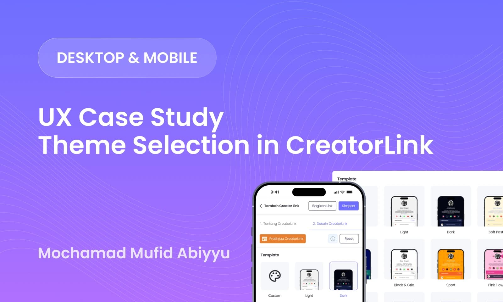 UX Case Study: Theme Selection in CreatorLink